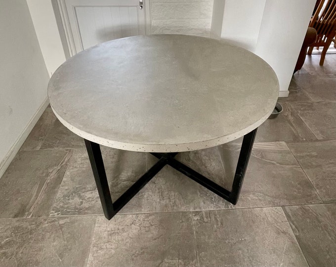 Featured listing image: Round concrete dining table