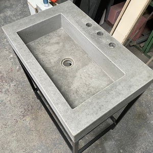 Concrete sink and frame