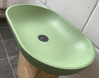 Concrete vessel sink