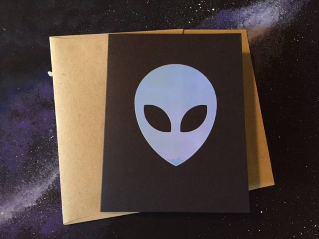 Alien Greeting Card / Space Card / Rainbow Alien / Custom Card - Etsy