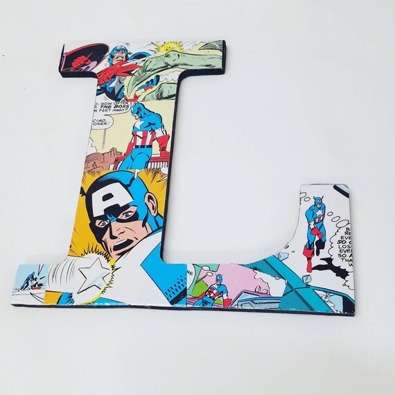 6 Superhero Decor Wall Letters Wood Names Boys Room Etsy
