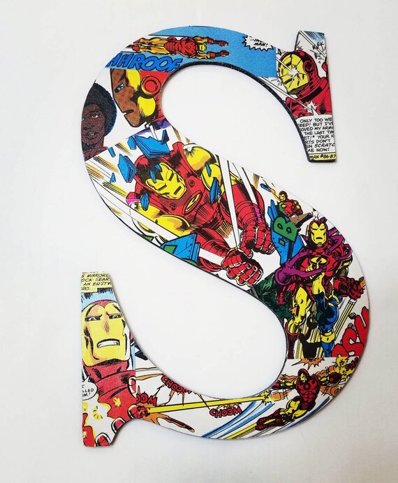 9 5 Superhero Wall Letters Wood Letters Boys Room Etsy