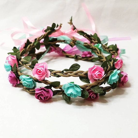 Boho Mujeres Flor Chica Hada Flor Hojas Boda Fiesta Pelo Boho Mujeres Flor Chica Hada Flor Hojas Boda Fiesta Pelo
