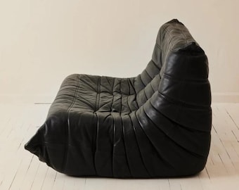 Togo Style Leder Sofa: Mid-Century Modern Tufted Boden Sofa