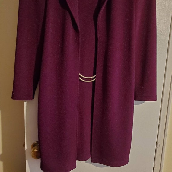 Vintage Maroon Dress with Attached Jacket. - image 6