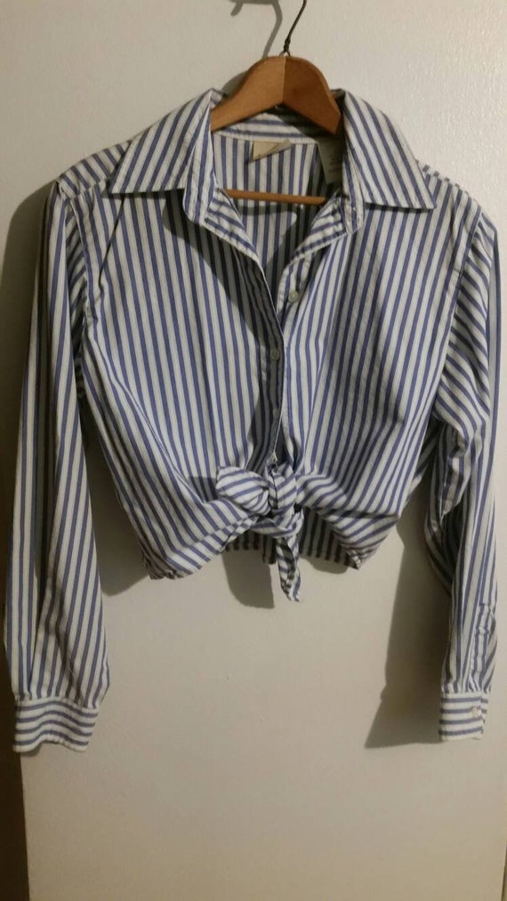 Striped blouse blue and white Clearance