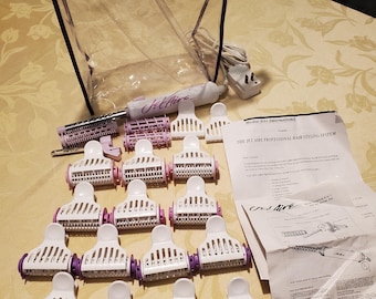 VINTAGE JETAIRE Hair Styling System...Hot Rollers and Curling Iron Attachment.