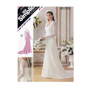 Wedding dress Sewing pattern - Wedding dress long train - Ceremonial dress pattern