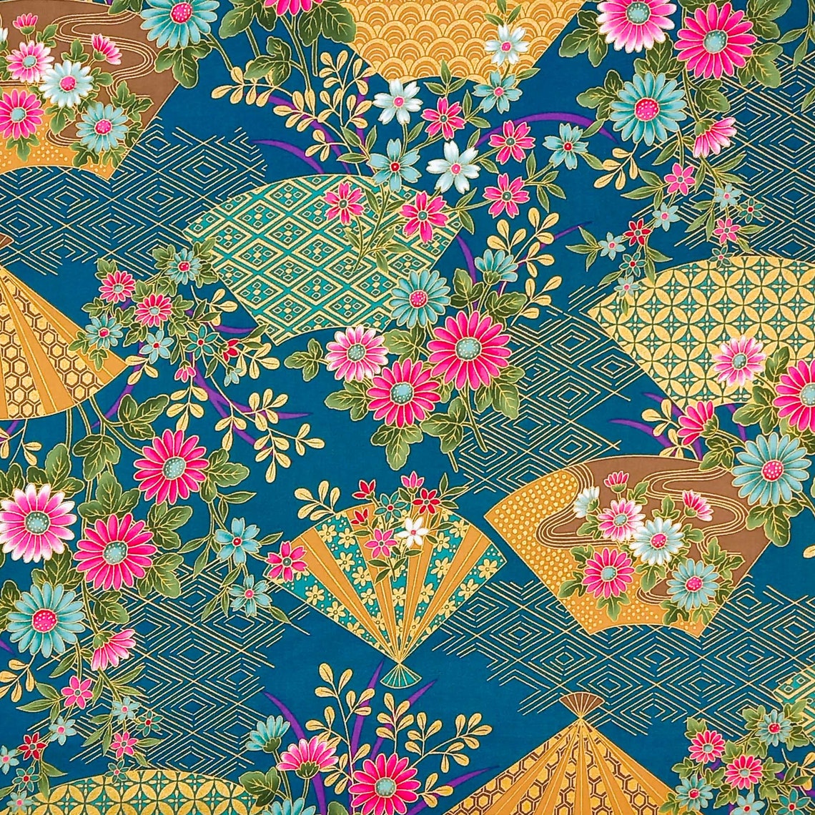 Japanese Fabric by the Yard Japanese Decorative Fabric Meter Etsy