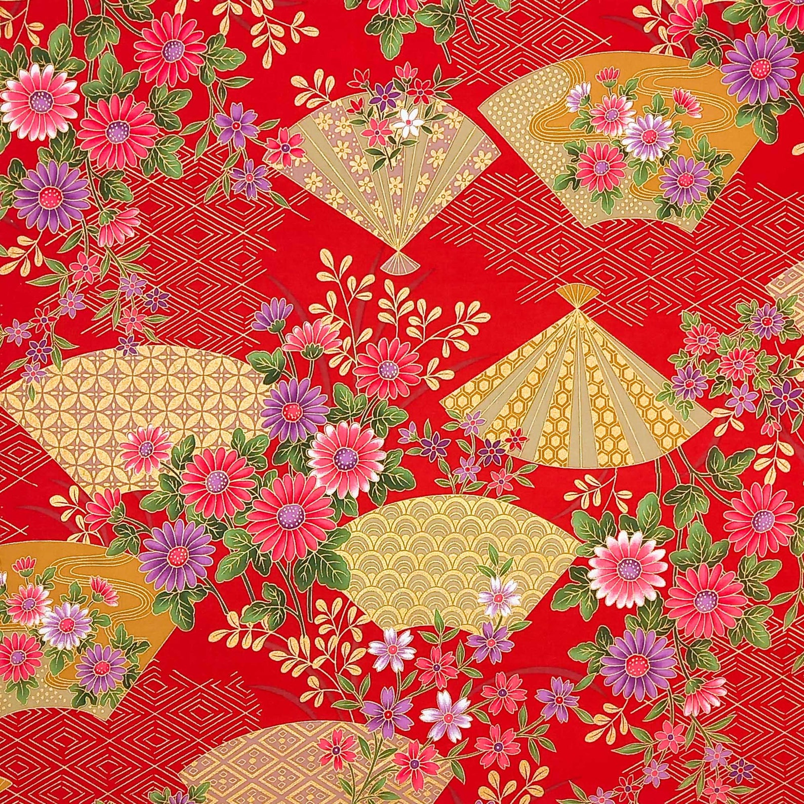 Japanese Fabric by the Yard Japanese Decorative Fabric Meter Etsy