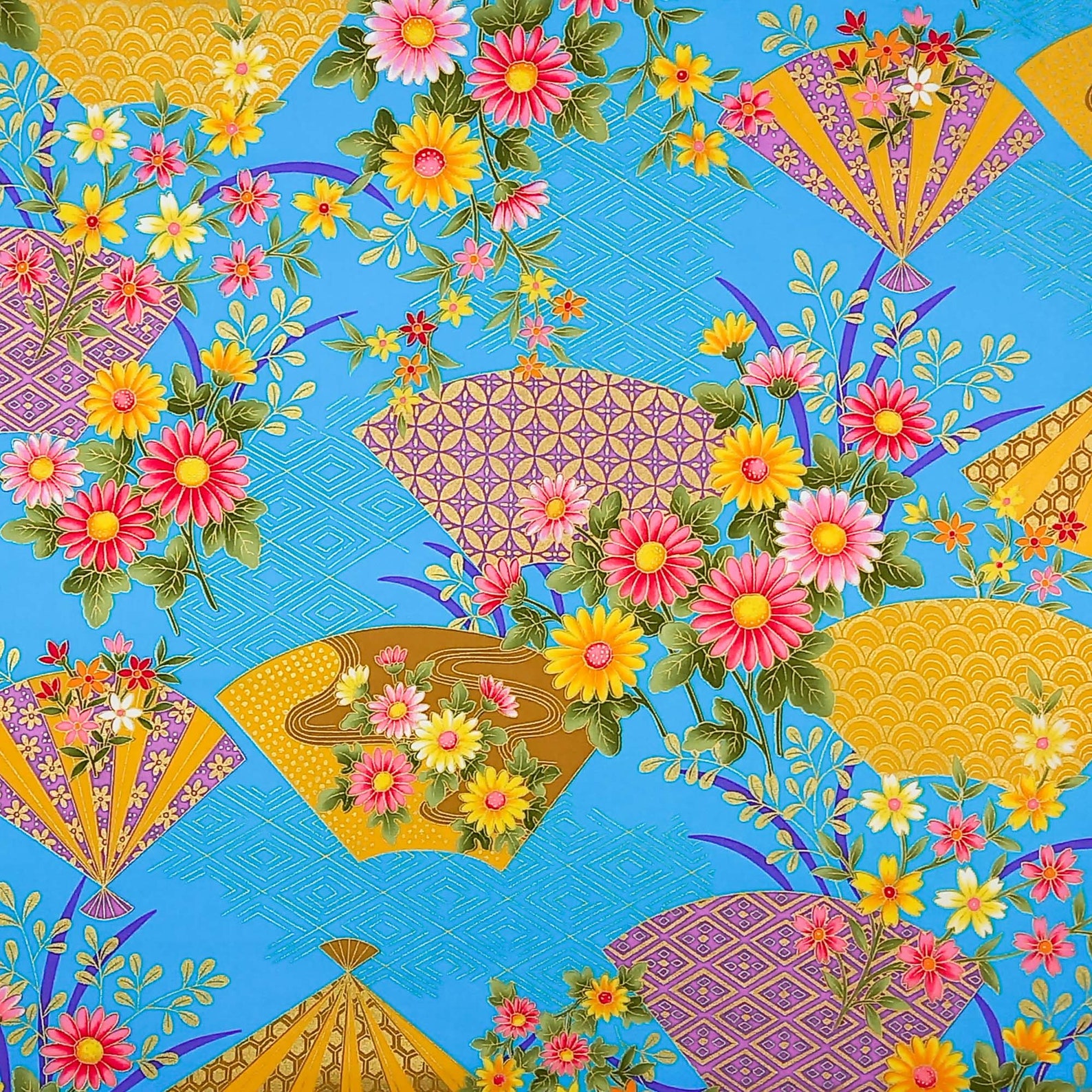 Japanese Fabric by the Yard Japanese Decorative Fabric Meter Etsy