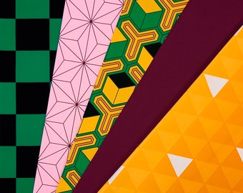 Japanese geometric fabric by the Yard cosplay anime