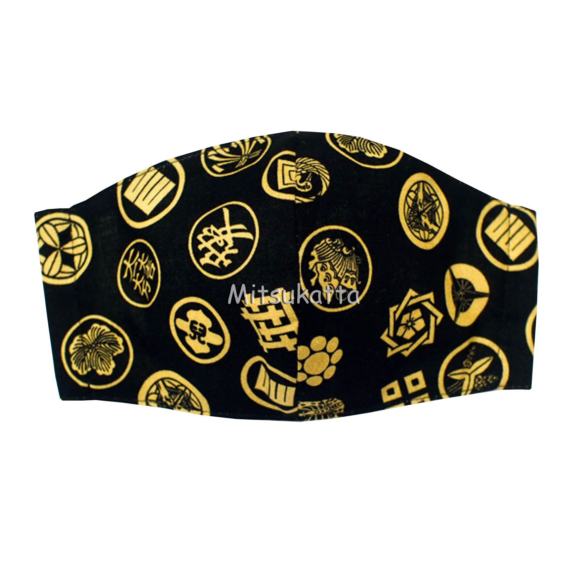 Man woman face mask Japanese black fabric mask Etsy