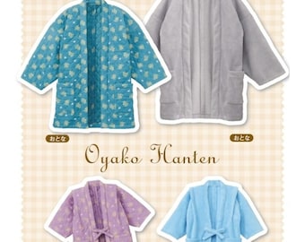 Bathrobe sewing pattern - Warm winter jacket - Samue Oyako Hanten - Kimono jacket