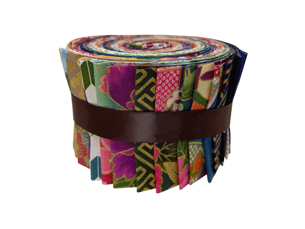 Bundle Japanese Fabric Jelly roll Patchwork flower geometric Etsy