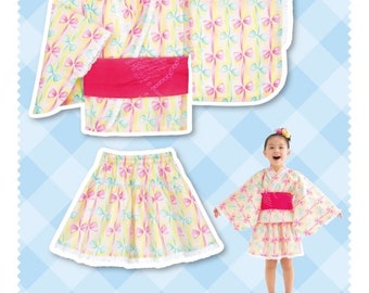 Beginner sewing pattern - Girl's Kimono pattern - Kimono jacket - Yukata