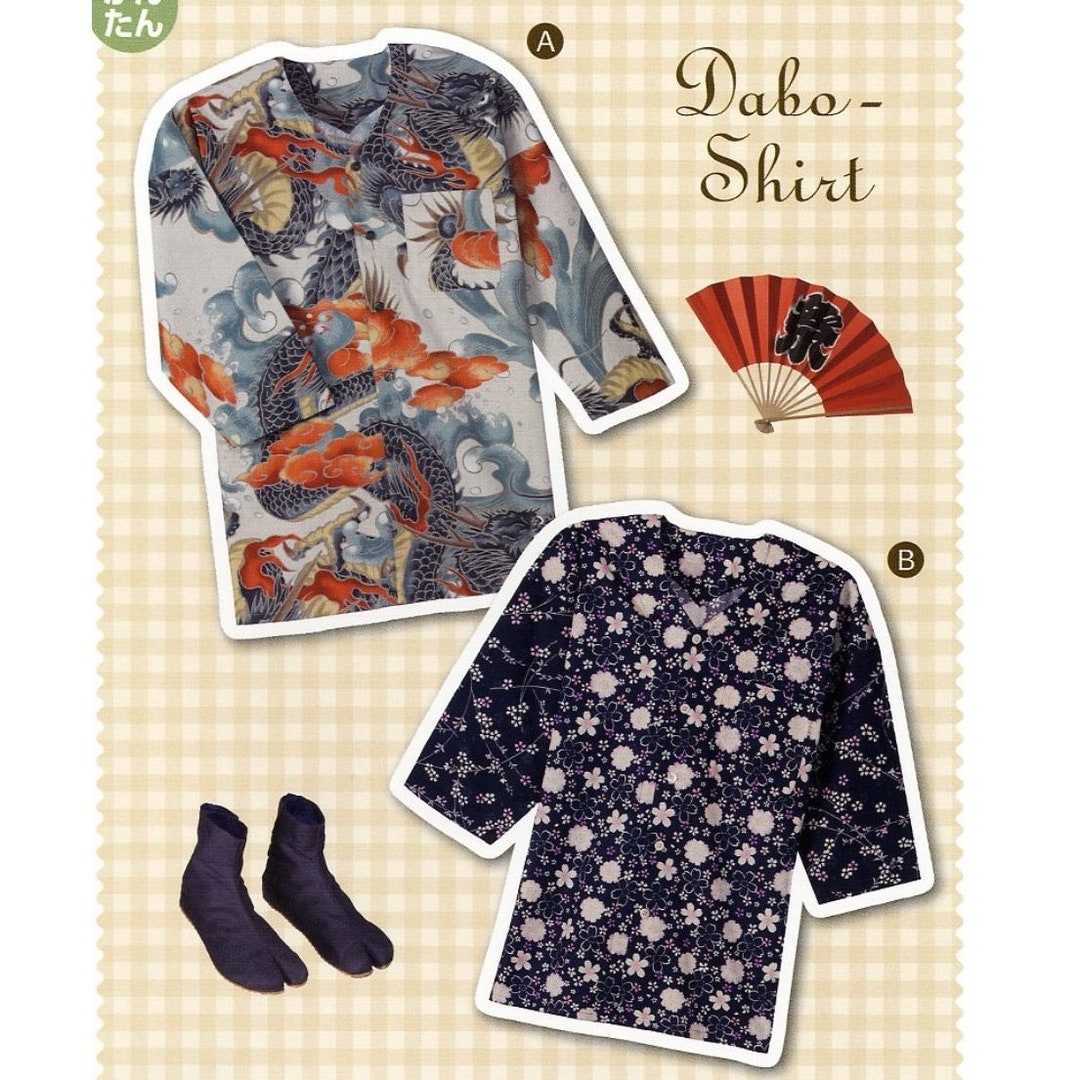 Shirt Sewing Pattern Japanese Clothing Pattern Japanese Shirt Dabo ...