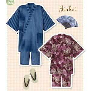 Beginner sewing pattern Jinbei Men Women - Japanese clothing