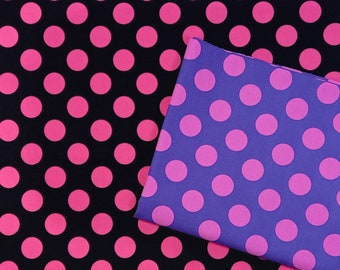 Polka dot fabric by the yard, geometric fabric