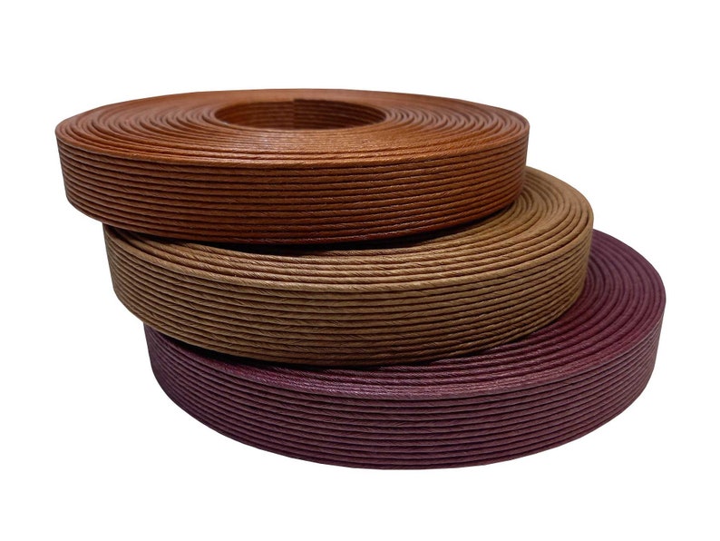 Paper Craft Weaving Recycled Kraft Paper Band Japanese craft Brown corrugated Cardstock Craft band roll By the meter image 7