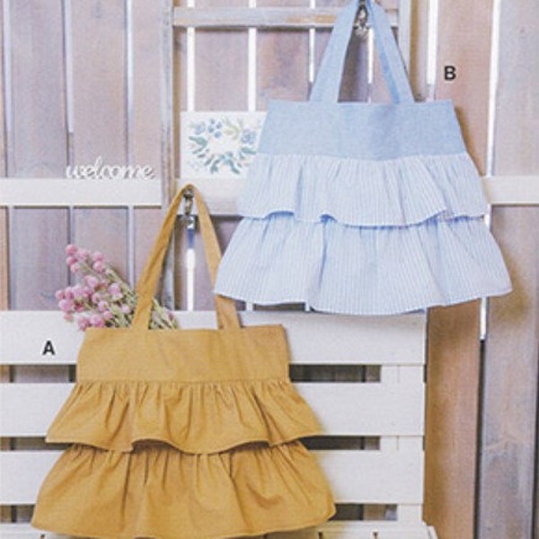 Sewing pattern Ruffle bag, Frill handbag