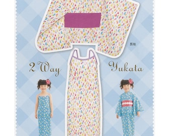 Sewing pattern Yukata, Girl's Kimono, Summer dress, Japanese clothing
