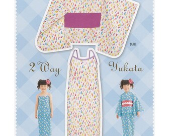 Sewing pattern Yukata, Girl's Kimono, Summer dress, Japanese clothing