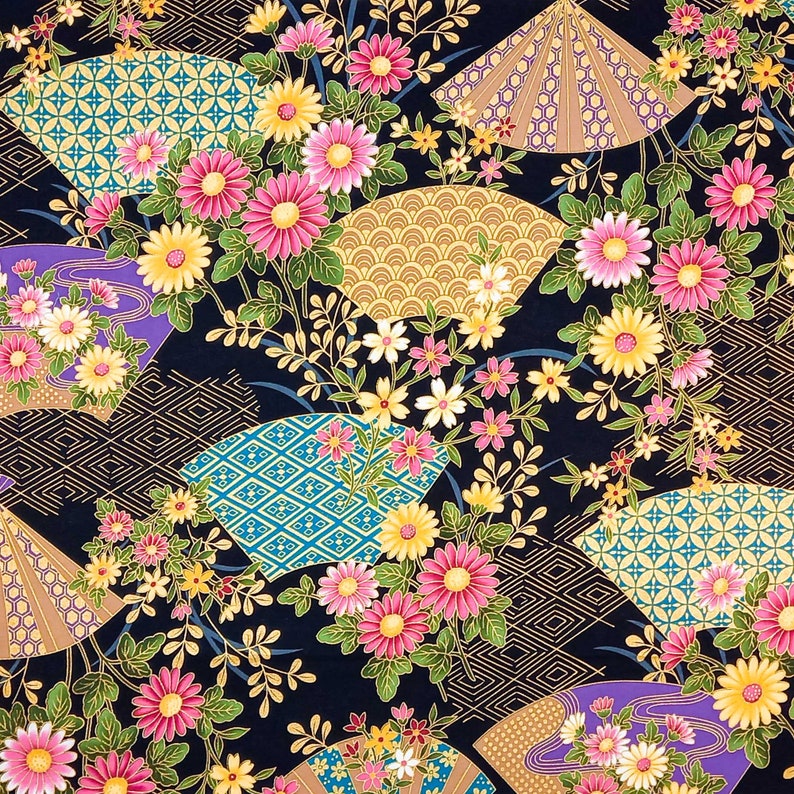 Japanese Fabric by the Yard Japanese Decorative Fabric Meter Etsy