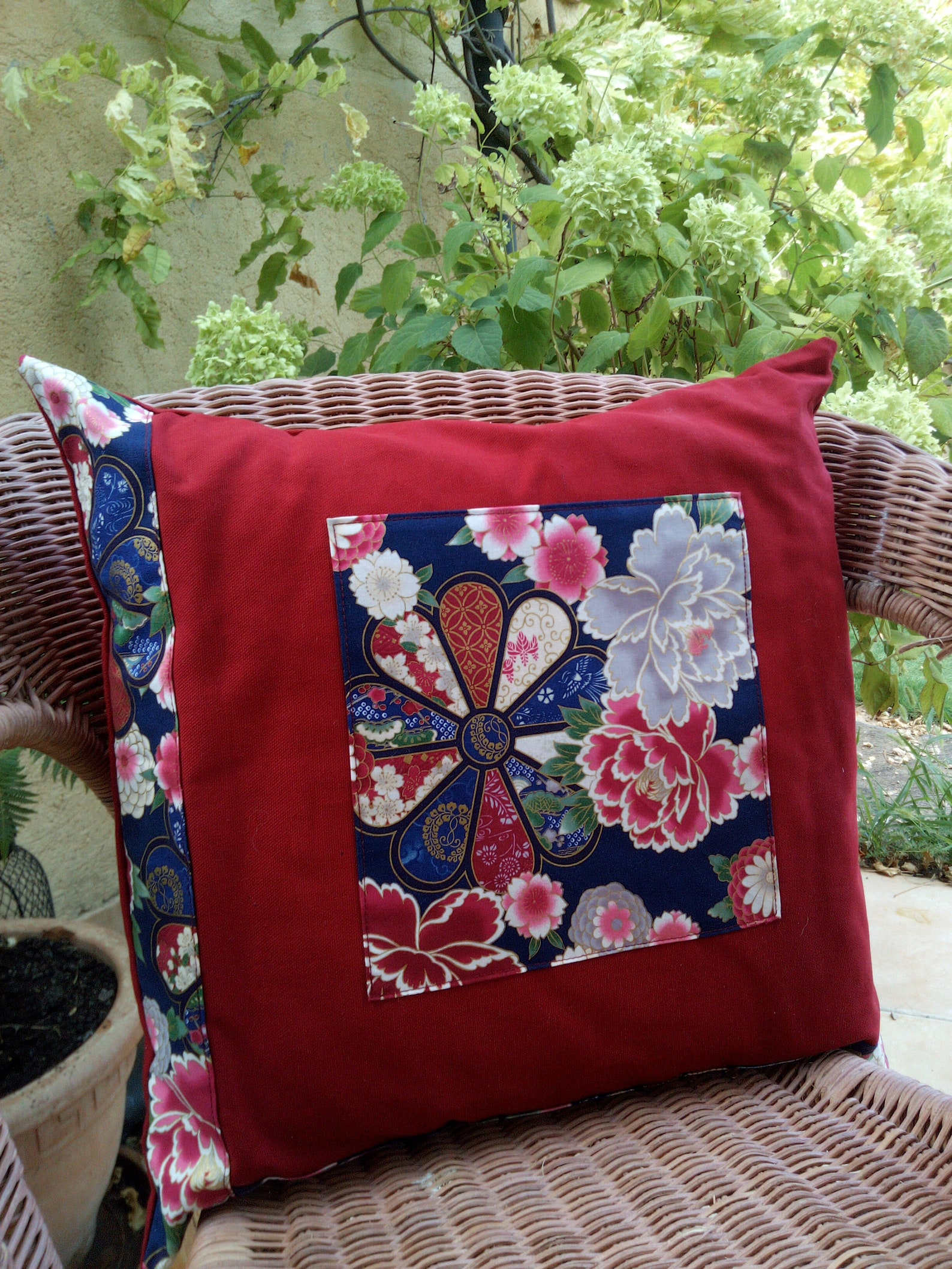 Japanese Fabric Cushion Cover Red Cotton Canvas Cushion and Etsy