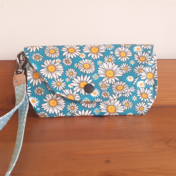 Women s Purse With Strap Wallet Purse With Compartments Bag Companion Flowery Fabric Original Handmade Gift Etsy