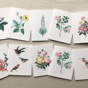 10 Pack Floral Folded Note Cards with Envelopes, Floral Blank Note Card Set, Flower Greeting Cards Handmade, Spring Greeting Card