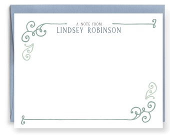 Stationary set personalized stationery personalized stationary set of 10 stationary paper with envelopes note cards