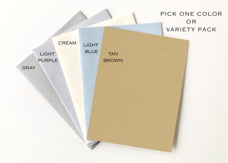 May include: A variety pack of cardstock paper in six colors: gray, light purple, cream, light blue, tan brown.  Pick one color or variety pack.
