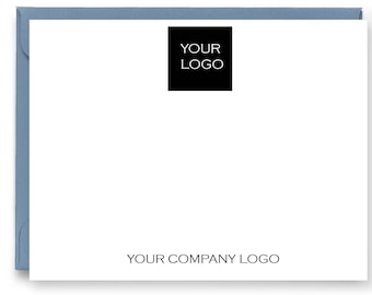 Custom logo note card set, personalized stationery with logo, logo Stationary, cards with logo, note cards with envelopes