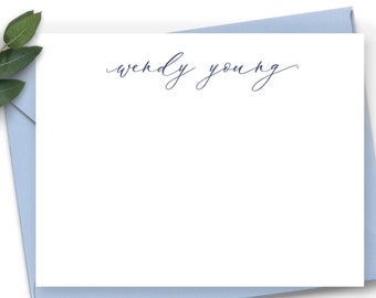 Stationery set | cards with envelopes | personalized Stationery script | stationary set | gift for her | note cards PS20