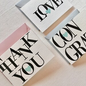 Simply Heart Card Printed on Caneletto | Card