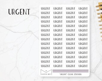 Urgent Stickers | Urgent Planner Stickers, Text Stickers, Day Designer Stickers, Bullet Planner, ECLP, Erin Condren