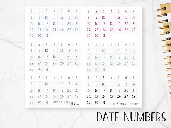 Calendar Date Stickers