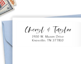 Address Label, Script Address Sticker, Personalized Return Address Label, Wedding Address Sticker, Save The Date, Family Address Label - A07