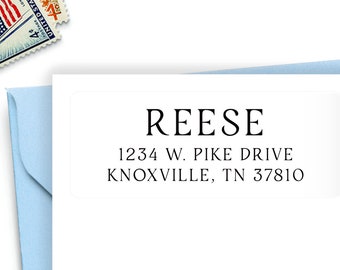 Return Address Labels, Clear Gold Foil Labels, 30 Personalized Address Labels for Envelopes - A10