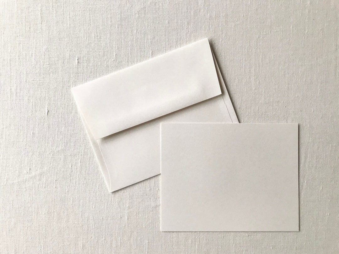 20 Cream Blank Note Cards and Envelopes, Blank Notes Cards With