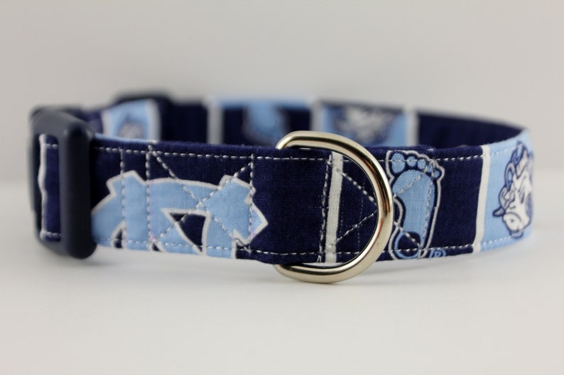 University of North Carolina Collar Tarheels Dog Collar Blue Etsy