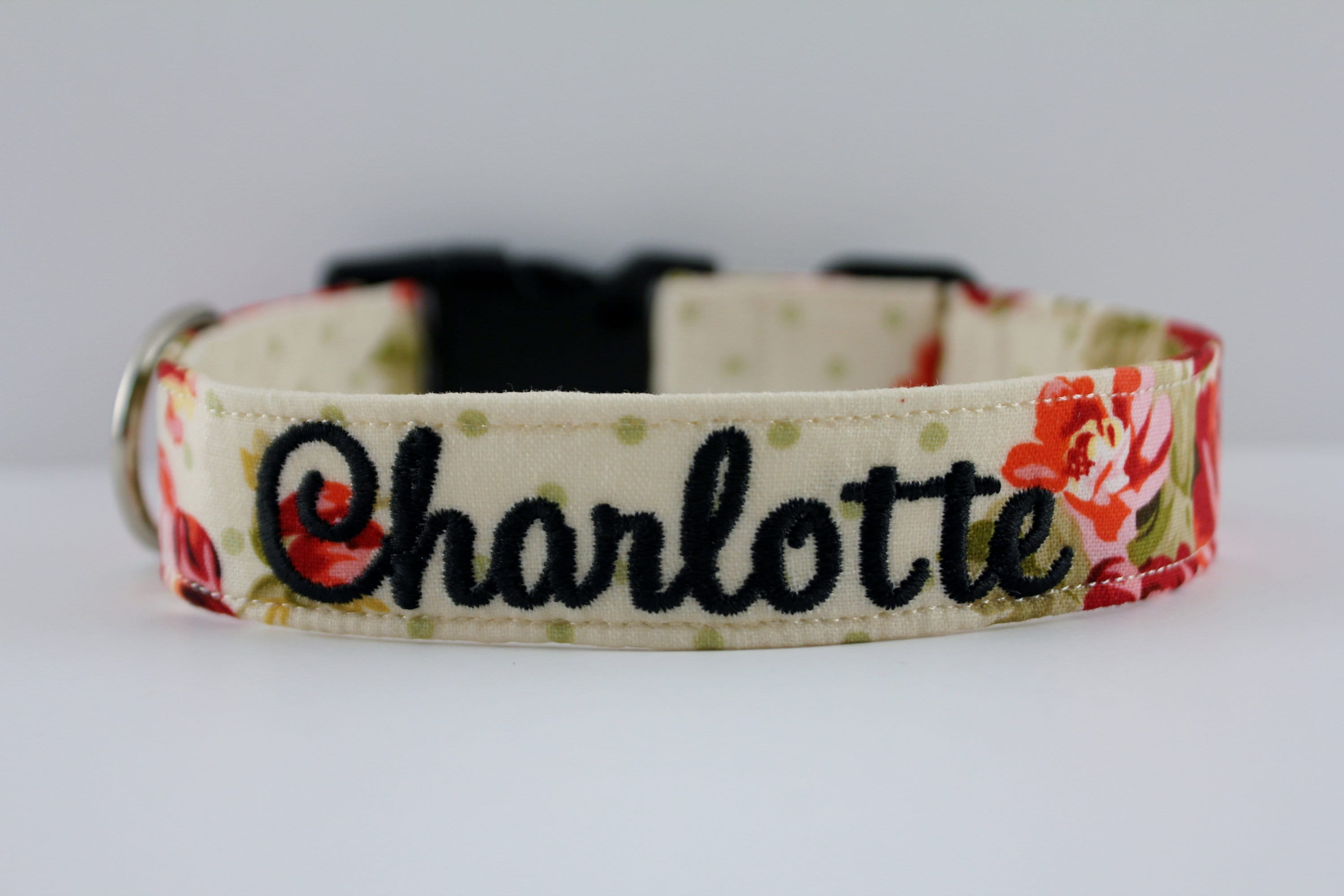 Vintage Blooms Collar, Flower Dog Collar, Floral Collar, Custom Dog C…