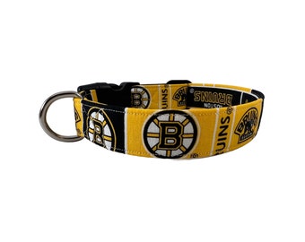 NHL Boston Bruins Collar, Bruins Dog Collar, Personalized Collar, Embroidered Dog Collar, Dog Collar, Boston Dog Collar, Hockey Dog, Pet