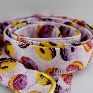 Donut Worry Leash, Custom Dog Leash, Purple Leash, Desert Dog Leash, Personalized Leash, Frosted Donut Dog Leash, Whimsy Pet Leash, Pet Lead