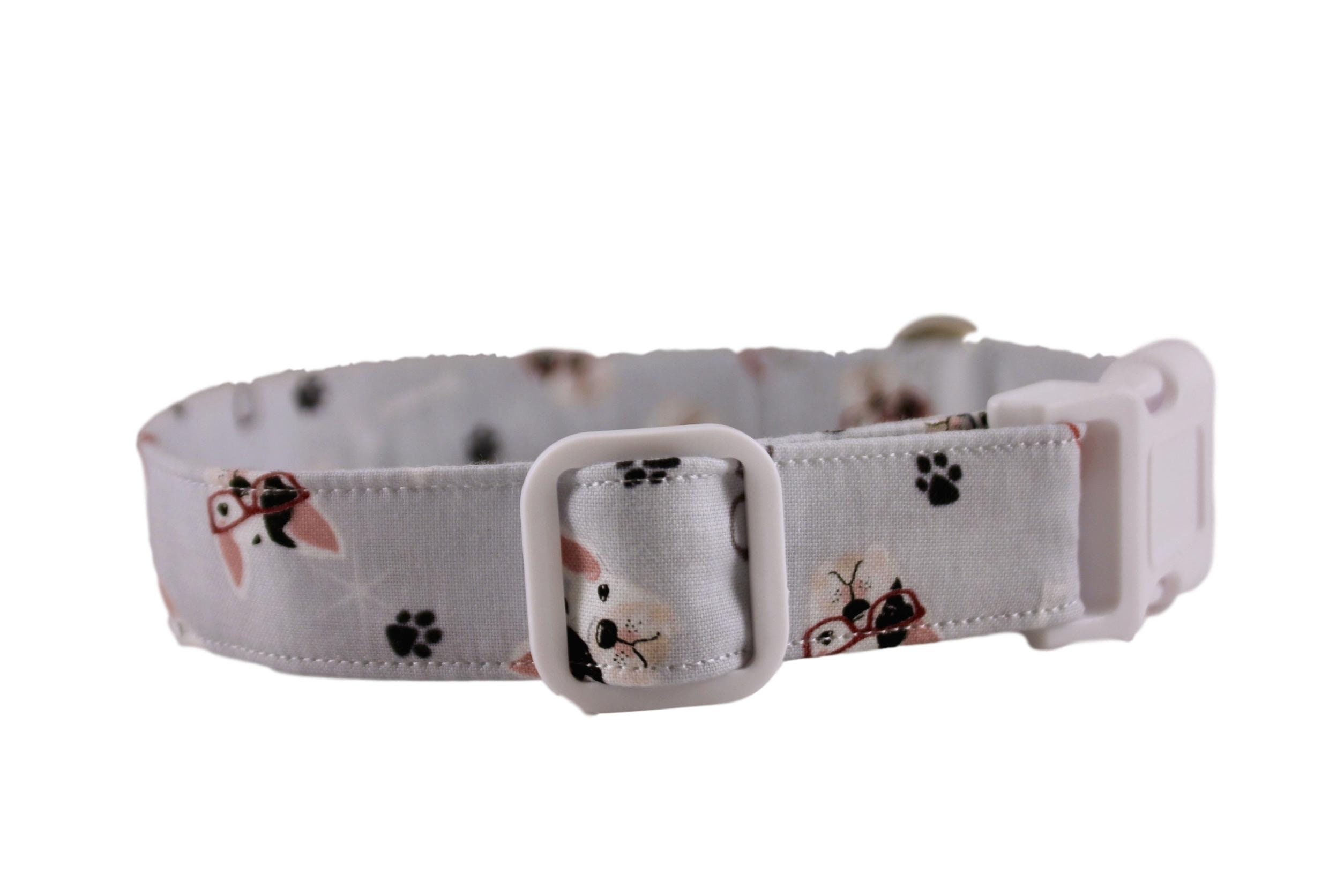 Frenchie Friends Collar Gray Dog Collar White Dog Collar Etsy
