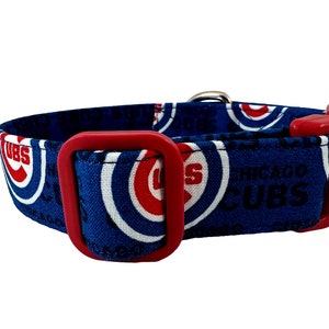 MLB Chicago Cubs Collar, Cubs Dog Collar, Personalized Collar, Embroidered Dog Collar, Baseball Collar, Blue Dog Collar, Chicago Custom Pet