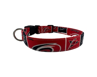 NHL Carolina Hurricanes Collar, Canes Dog Collar, Personalized Collar, Embroidered Dog Collar, Dog Collar, Hurricanes Dog Collar, Hockey Pet