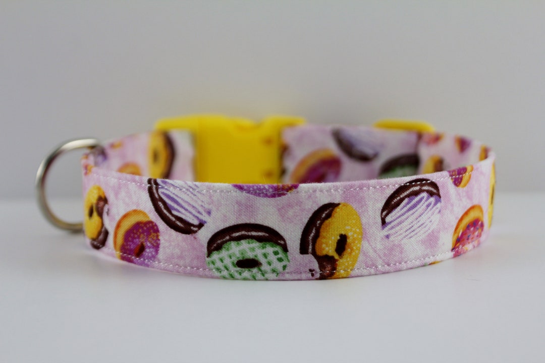 Donut Worry Collar Donut Dog Collar Purple Collar Food Dog Etsy