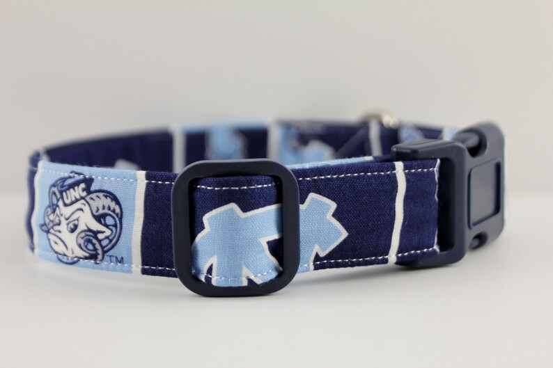 University of North Carolina Collar Tarheels Dog Collar Blue Etsy